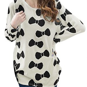 Allegra-K-Woman-Printed-Round-Neck-Long-Sleeve-Loose-Tunic-Knitted-Shirt-0